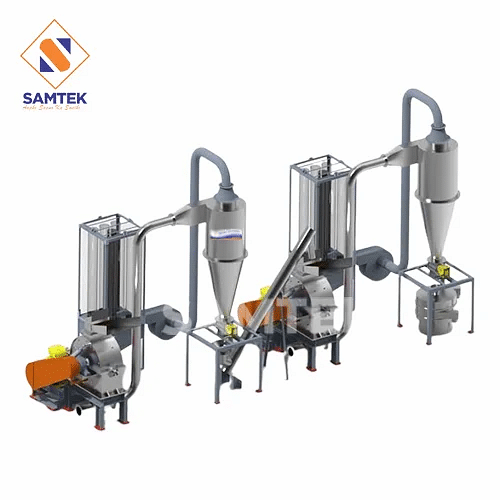 S.S Semi Automatic Spice Plant, Blower Pulverizer