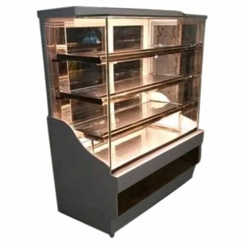 SSE Rectangle Stainless Steel Commercial Display Counter, For Hotel