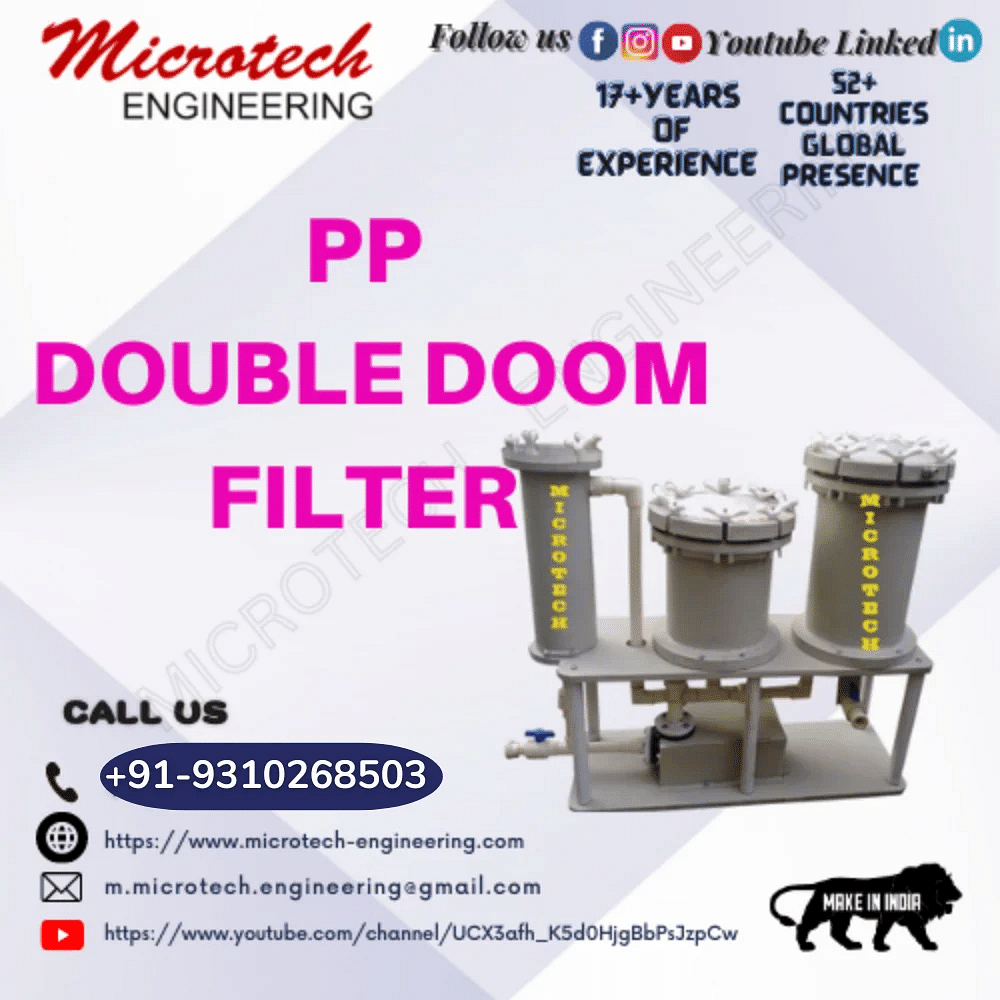 SS,PLASTIC,ALUMINIUM PP Double Doom Filter, For Many APPlications, Size: 2 Inch