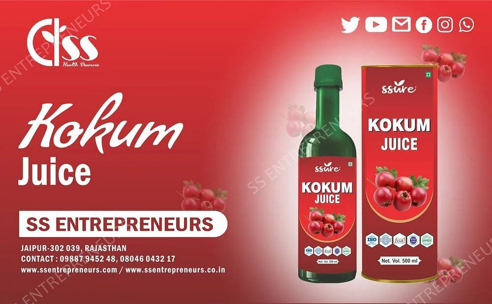 SSURE Mix Fruit Kokum Juice, Packaging Size: 1000 ml, Packaging Type: Pet Bottle