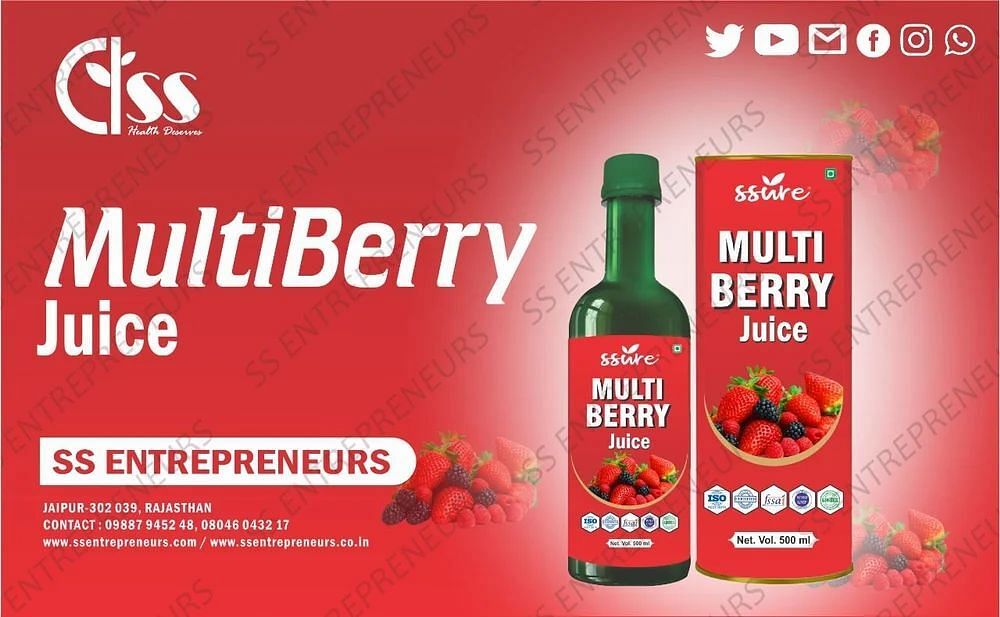 SSURE Red Mix Multi Berry Juice, Packaging Size: 1000 ml, Packaging Type: Tube Corrugated Box