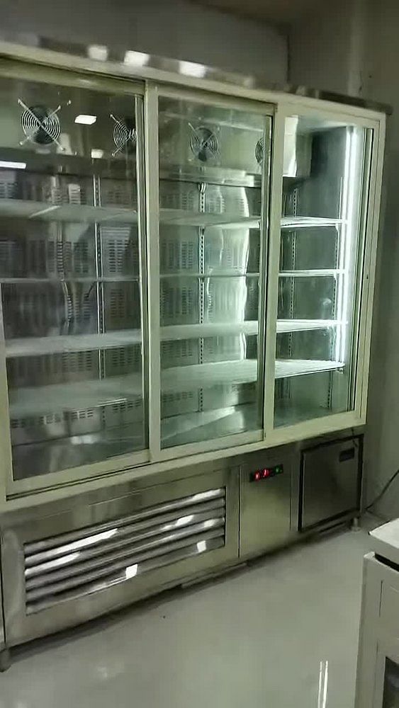 Stailes steel Glass Refrigerator Display Case, For Commercial