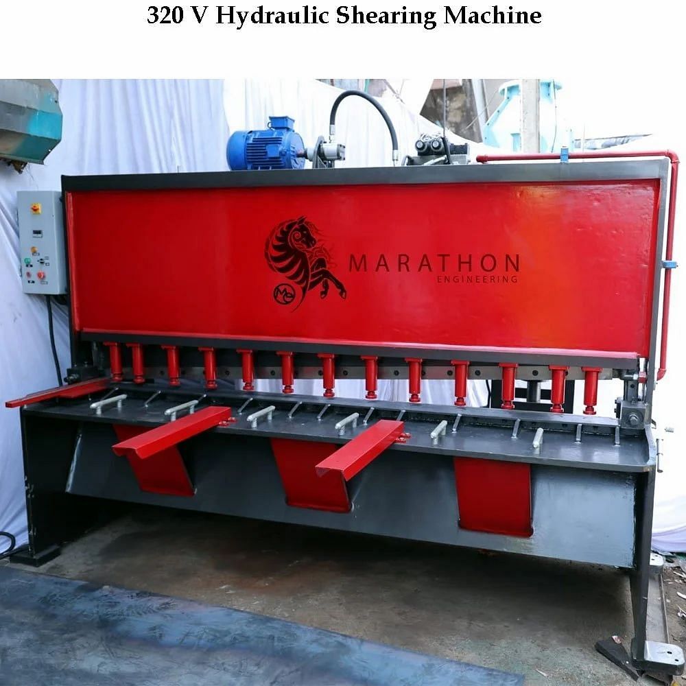 Stainless Steel 320 V Hydraulic Shearing Machine, Automation Grade: Automatic