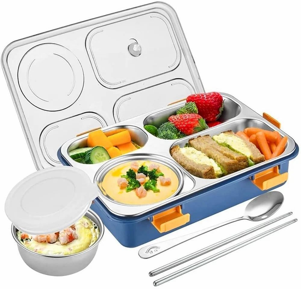 Stainless Steel 4 Compartment Lunch Box