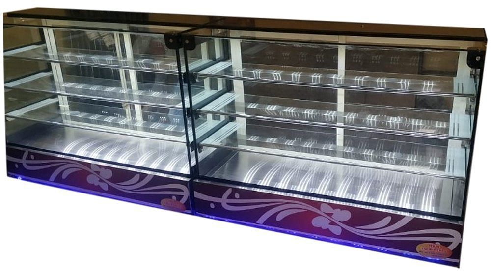 Stainless Steel and Glass LED Bakery Display Counter