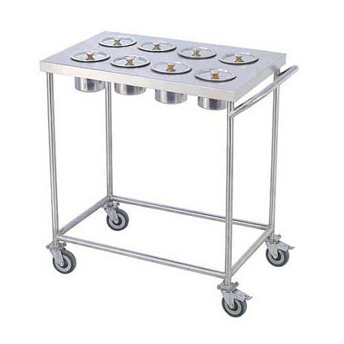 Stainless Steel And Stainless Steel Food Serving Trolley