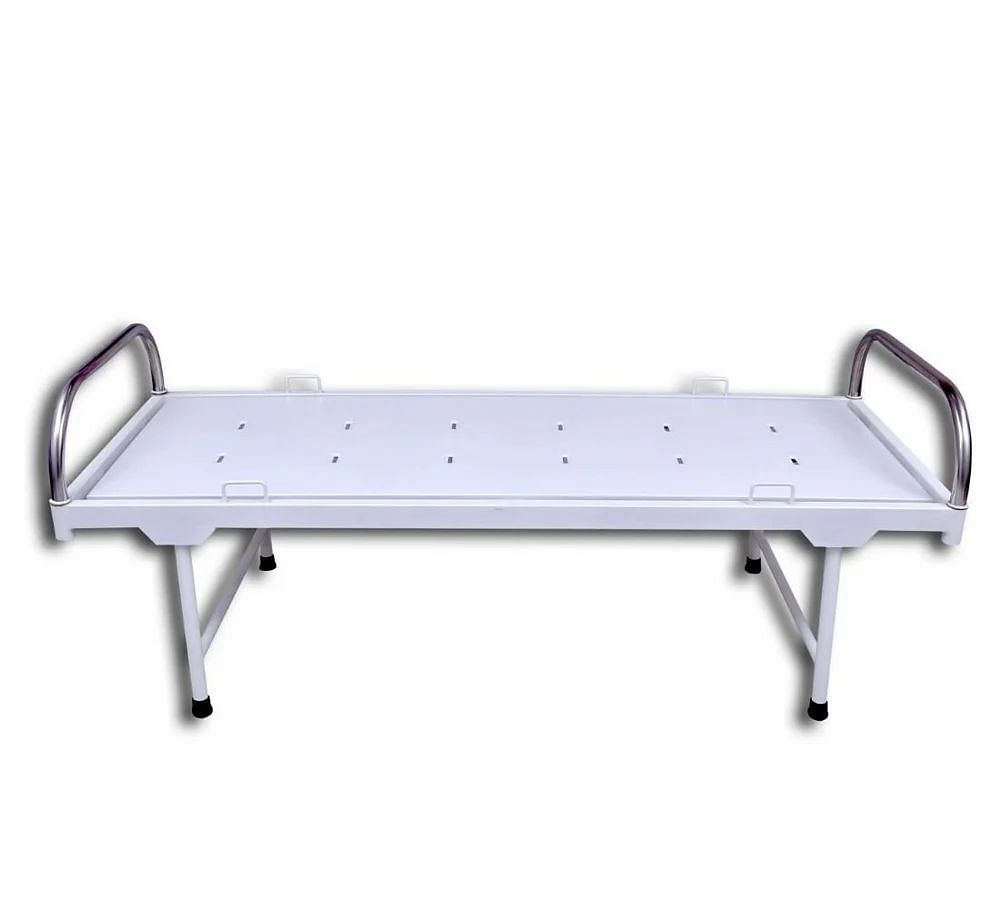 Stainless Steel Attendant Bed Deluxe, Length: 5 Feet