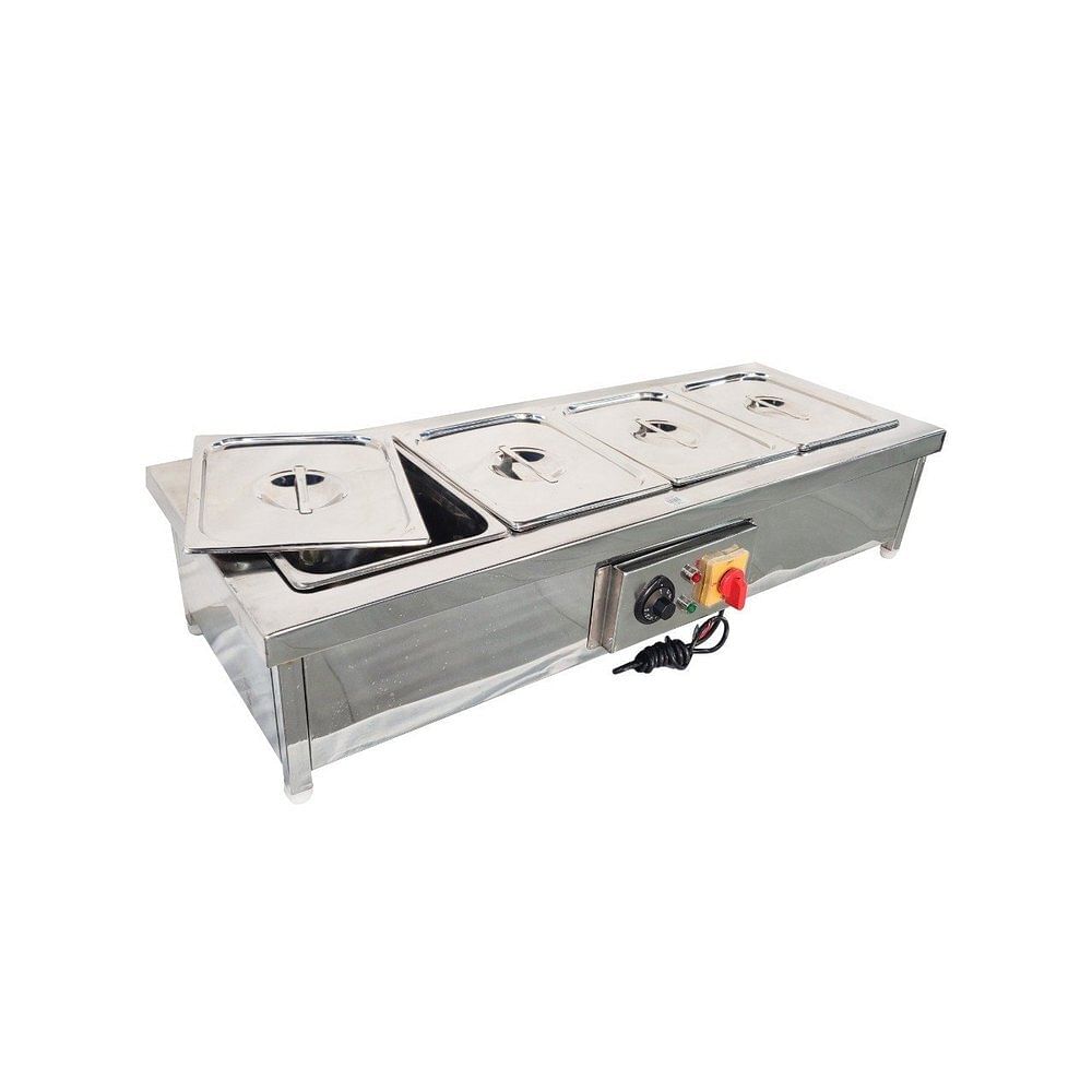 Stainless Steel Bain Marie 4 Pans - Table Top