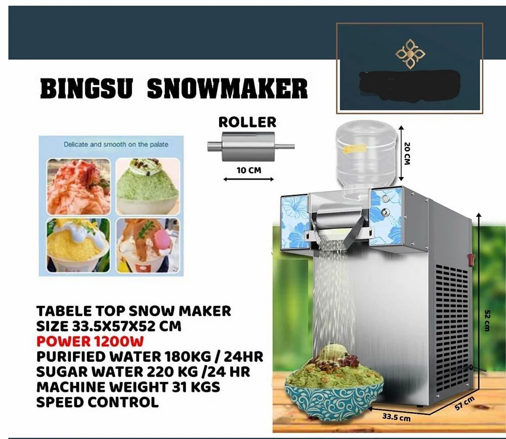 Stainless Steel Bingsu Snow Maker, For Commercial