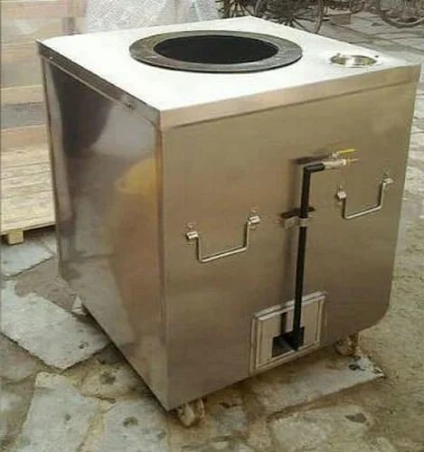 Stainless Steel Coal Tandoor, Number of Burners: 3, Size: Medium