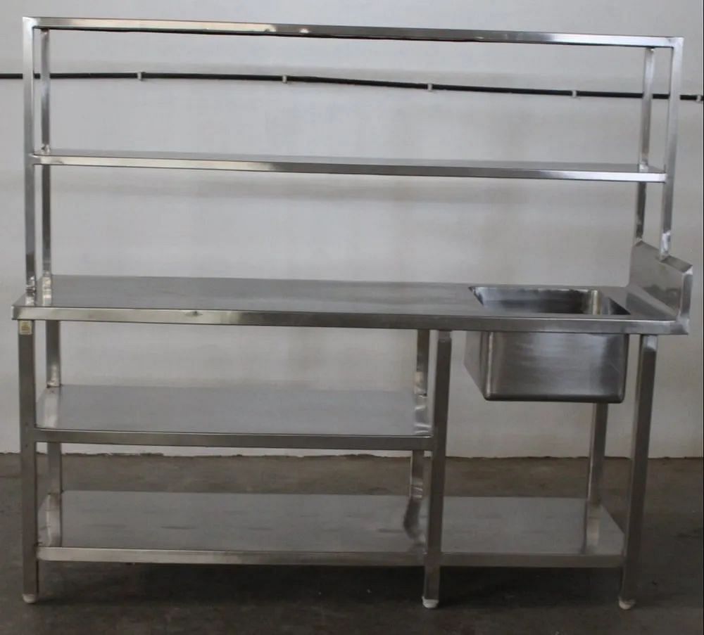 Stainless Steel Commercial Food Counter, For Restaurant