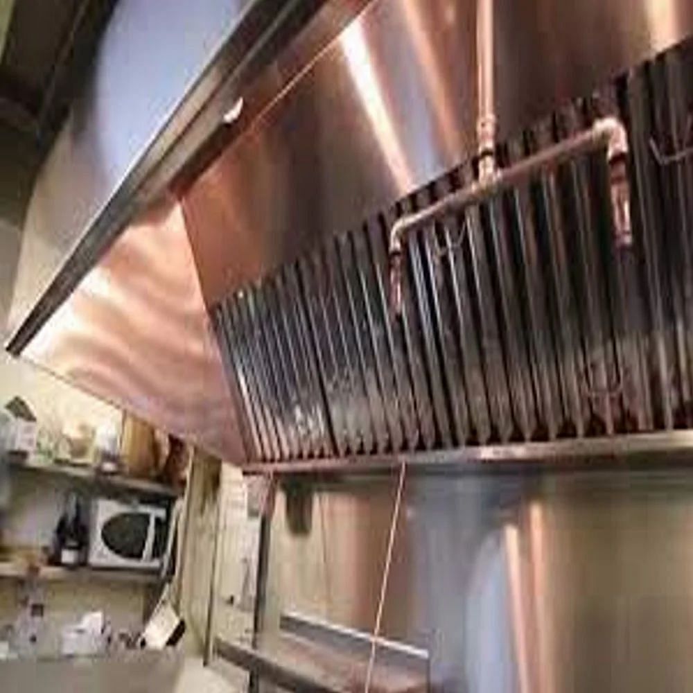 Stainless Steel Commercial Kitchen Hood, For Hotel, Airflow Volume: 2000 CFM