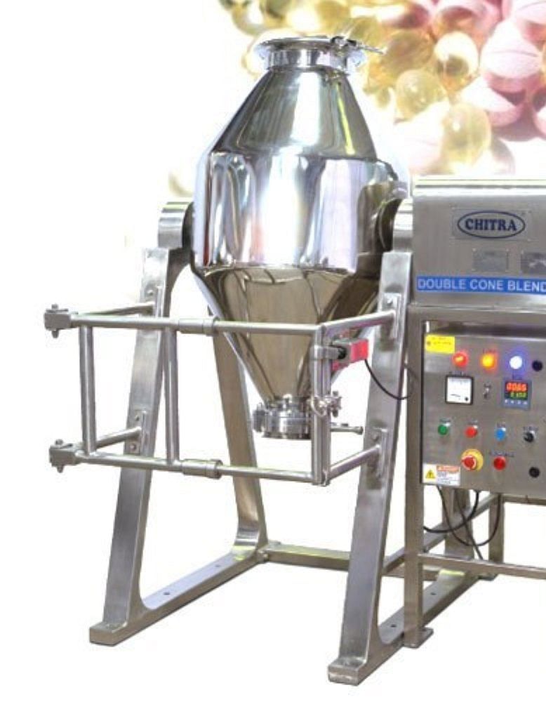 Stainless Steel Double Cone Blender, For Industrial, Capacity: 5-20 Kg