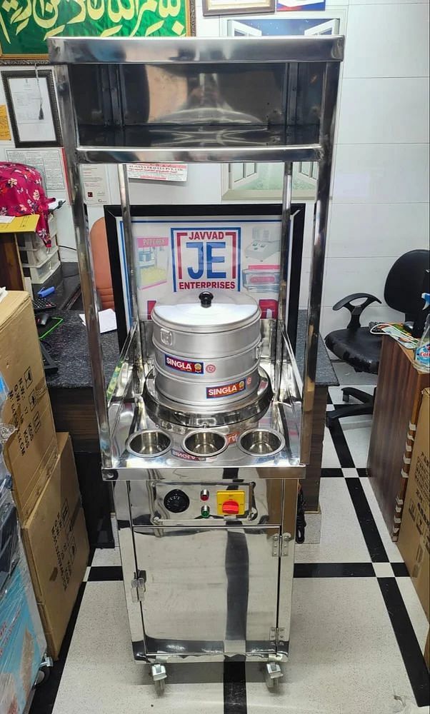 Stainless Steel Electric Momo Counter, For Restaurant