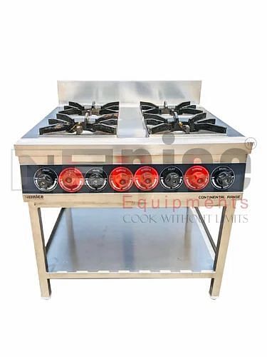 Stainless Steel Four Burner Gas Range