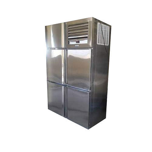 Stainless Steel Four Door Refrigerator, for Commercial, Electricity