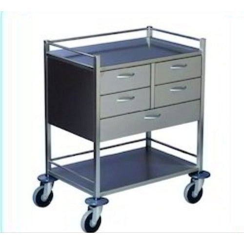 Stainless Steel Four-Wheel Five Drawer Utility Trolley