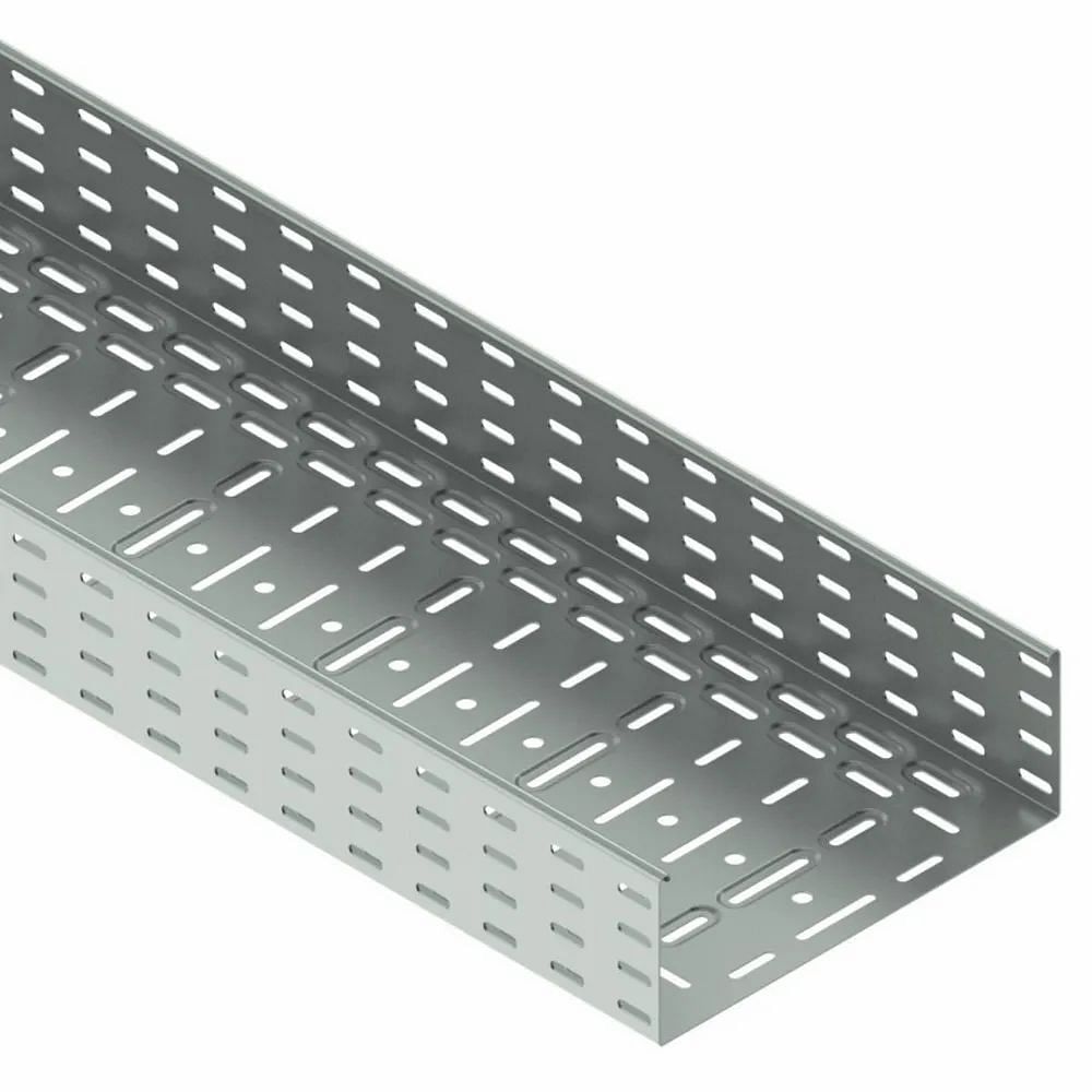 Stainless Steel Galvanized Coating Industrial SS Perforated Cable Tray, Size: 1400 mm Length