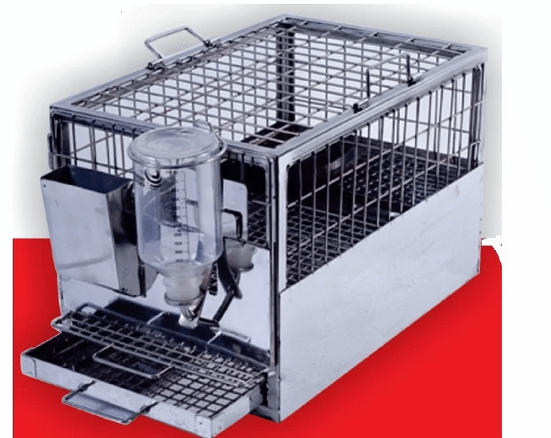 Stainless Steel Guinea Pig Cage, For Clinic Purpose