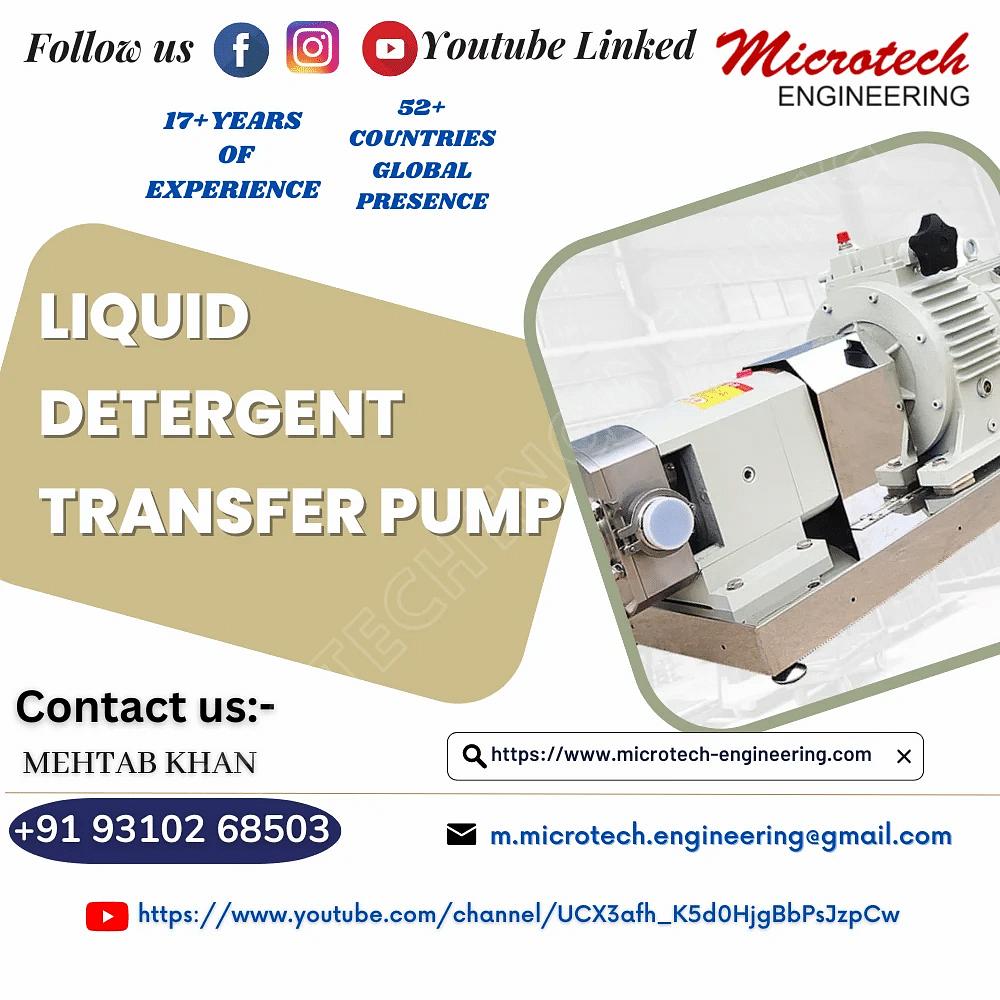 Stainless Steel LIQUID DETERGENT TRANSFER PUMP