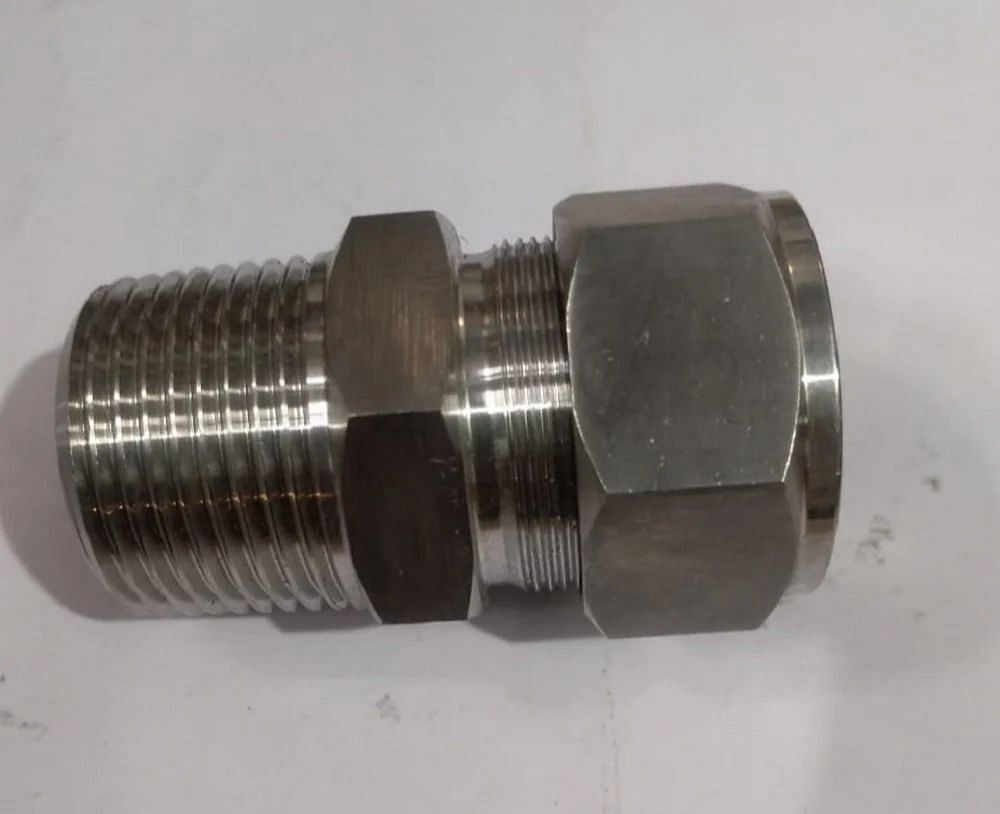 Stainless Steel Male Connector, Size: 3inch (Length), Thread Size: 1inch