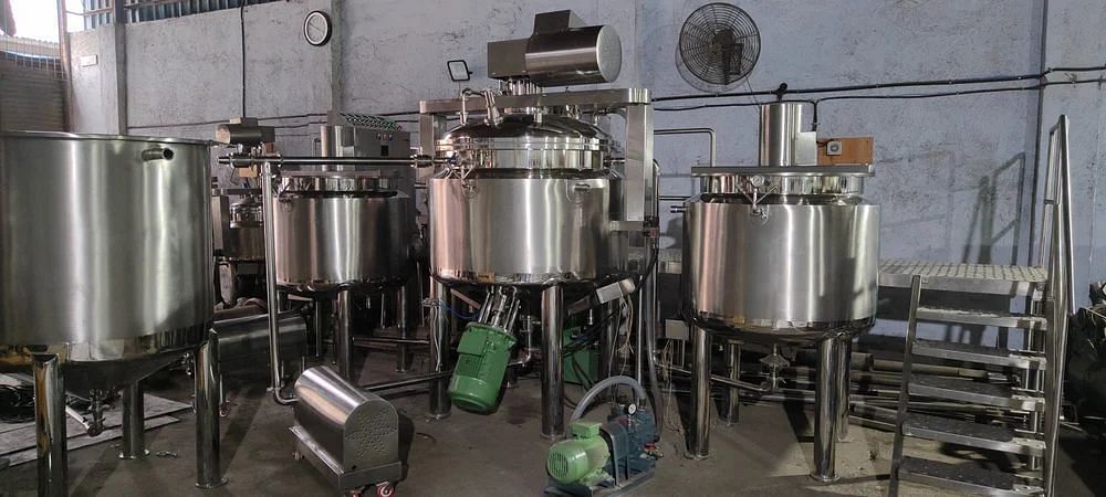 Stainless Steel Ointment Cream Manufacturing Plants, Automation Grade: Automatic, Storage Capacity: 200 Kg