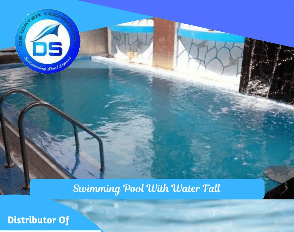 Stainless Steel Outdoor Swimming Pool With Water Fall, for Amusement Park, 155 cm