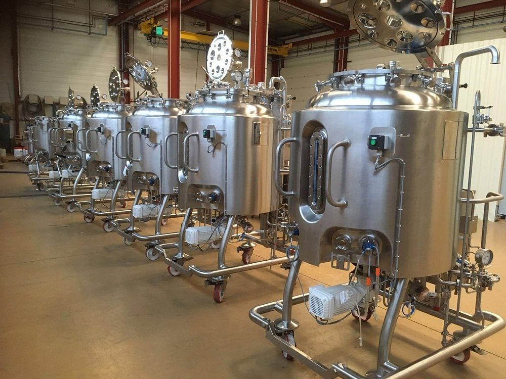 Stainless Steel Polished Industrial Process Vessels, Capacity: 500-1000 L