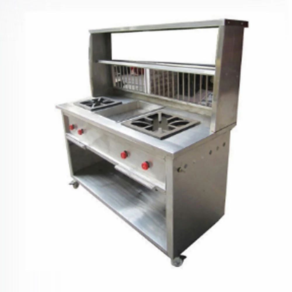 Stainless Steel Rectangular Chole Bhature Counter, For Catering