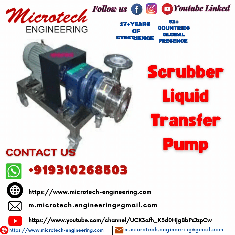 Stainless Steel Scrubber Liquid Transfer Pump, 0.5 To 100 M3/Hr