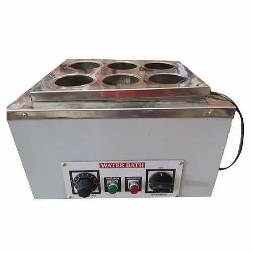 Stainless Steel Semi-Automatic 6 Holes Waterbath, 220 V