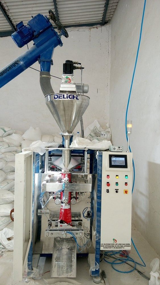 Stainless Steel Servo base Auger Filler Collar Type Packaging Machine, Model Name/Number: Dp-auger