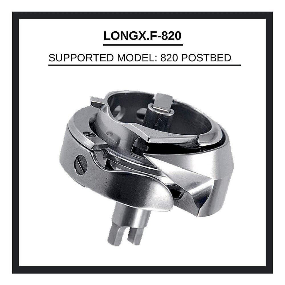 Stainless Steel Sharp Longx.F-820 Hook Set For Double Needle Postbed Sewing Machine, Box