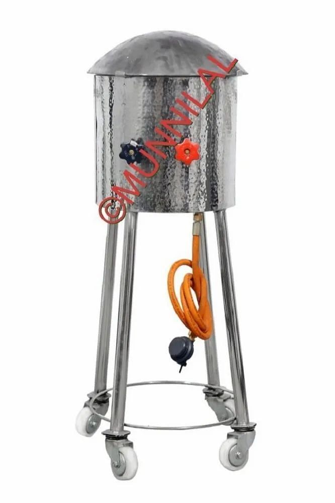 Stainless Steel Silver Roomali Roti Stand, Model Name/Number: RT-15, Size: 24 X 24 X 60 Inch