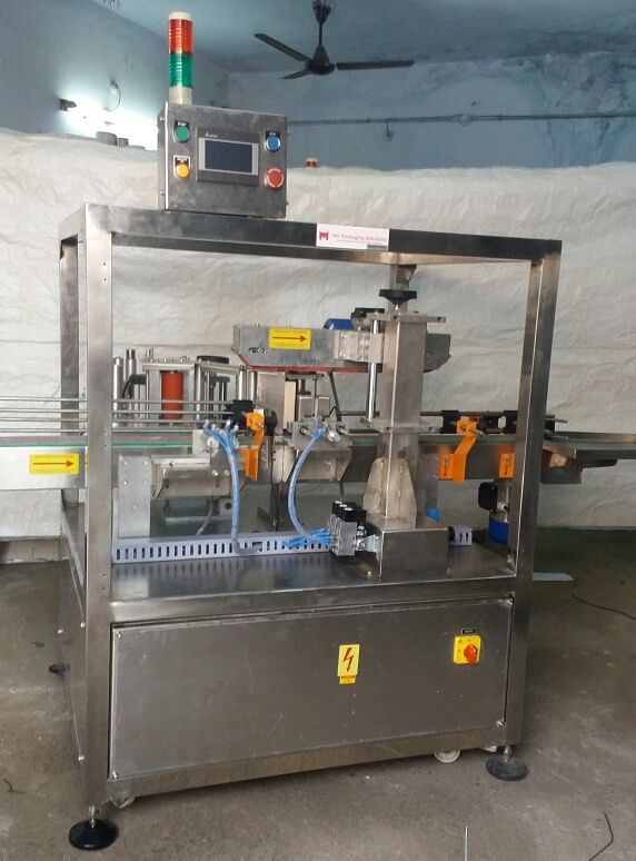 Stainless Steel Single Side Vertical Labeling Machine, For Industrial