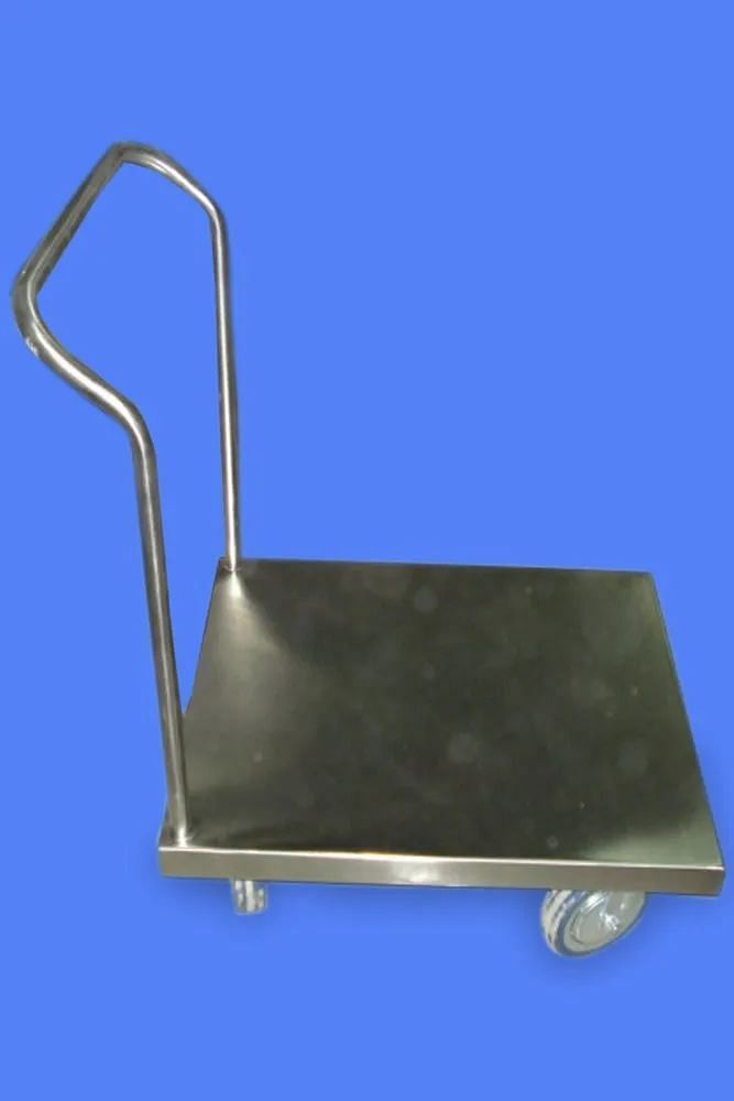 Stainless Steel SS Platform Trolley, For Warehouse, Load Capacity: 50 kG