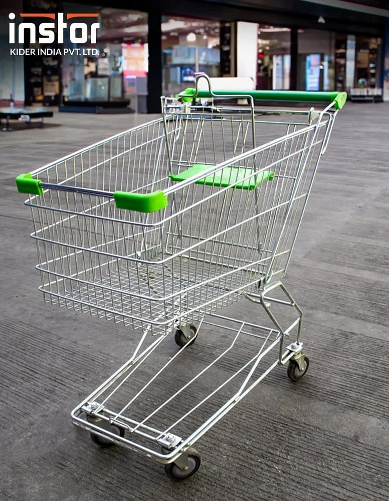 Stainless Steel SS Supermarket Trolley, Load Capacity: 30kg