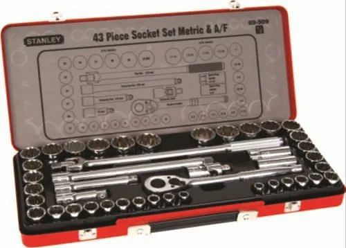 Stainless Steel Stanley Socket Set, Drive Size: 1/2 Inch, Model Name/Number: 89-509-12