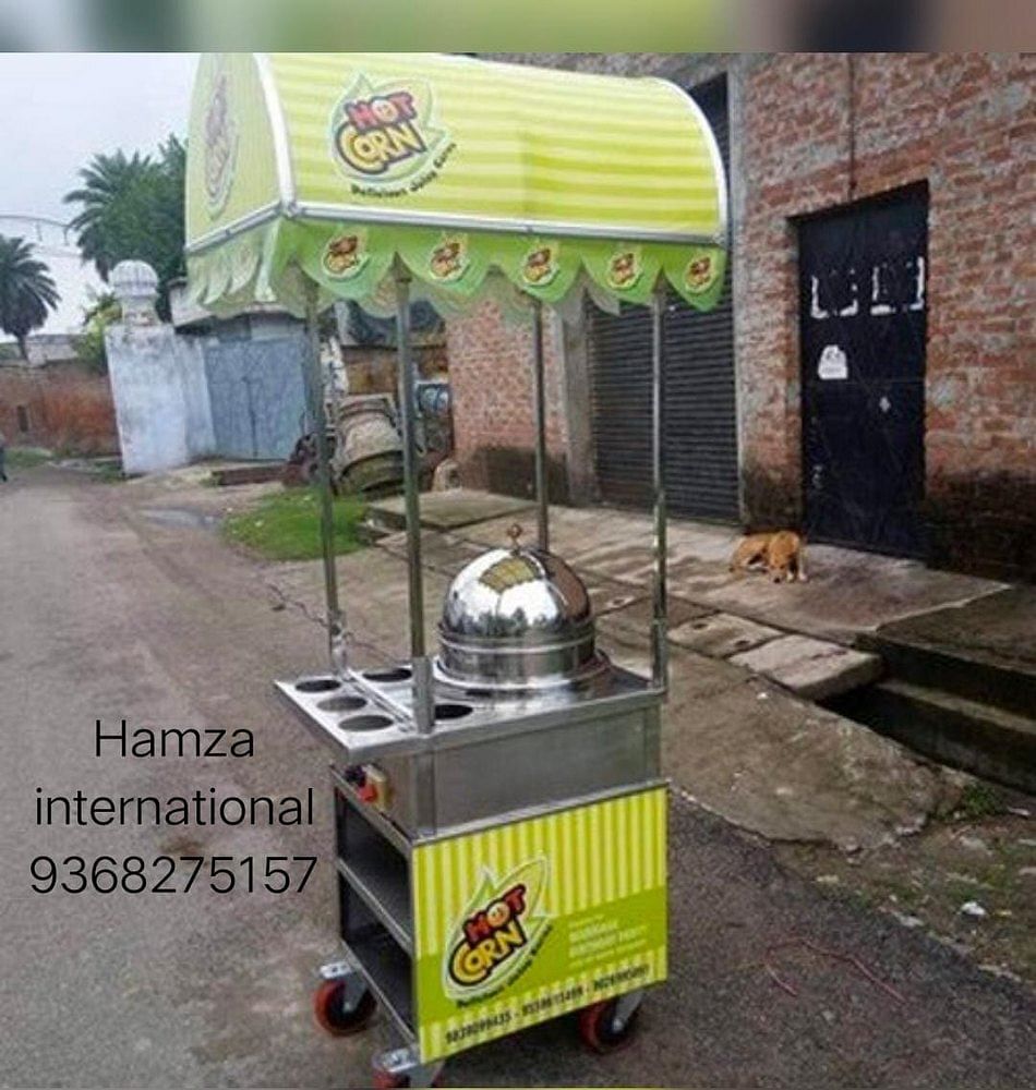 Stainless Steel Sweet Corn Counter, For Street Food Stall