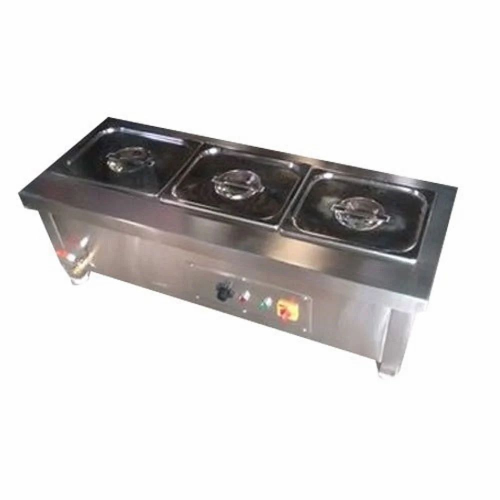 Stainless Steel Table Top Hot Bain Marie, 3 Pans