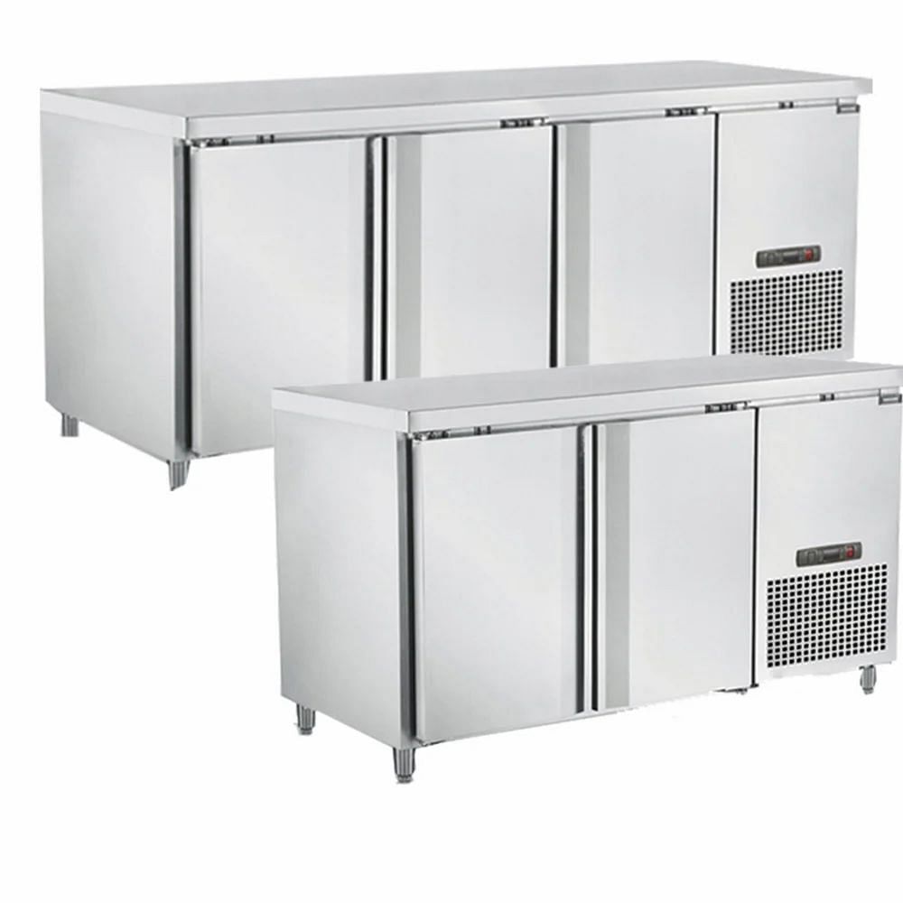 Stainless Steel Two Door Horizontal Freezer