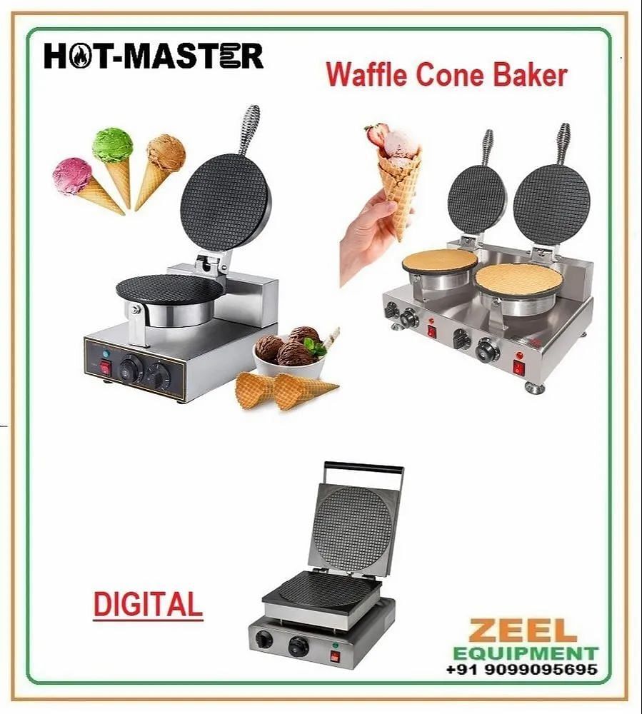 Stainless Steel Waffle Cone Baker, For Bakery, Capacity: 1