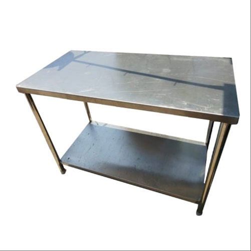 Stainless Steel Work Table with 1 U/S, Size: 4 x 2 feet