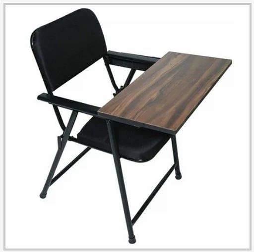 Stainless Steel Writing Pad Chairs, Non Foldable Chair, With Armrest