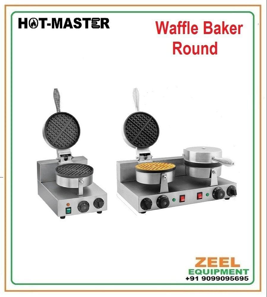 Standard Stainless Steel Waffle Baker Round, For Bakery