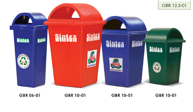 Standing GBR 08-01 Sintex Plastic Dustbin, For Waste Management, 80 L