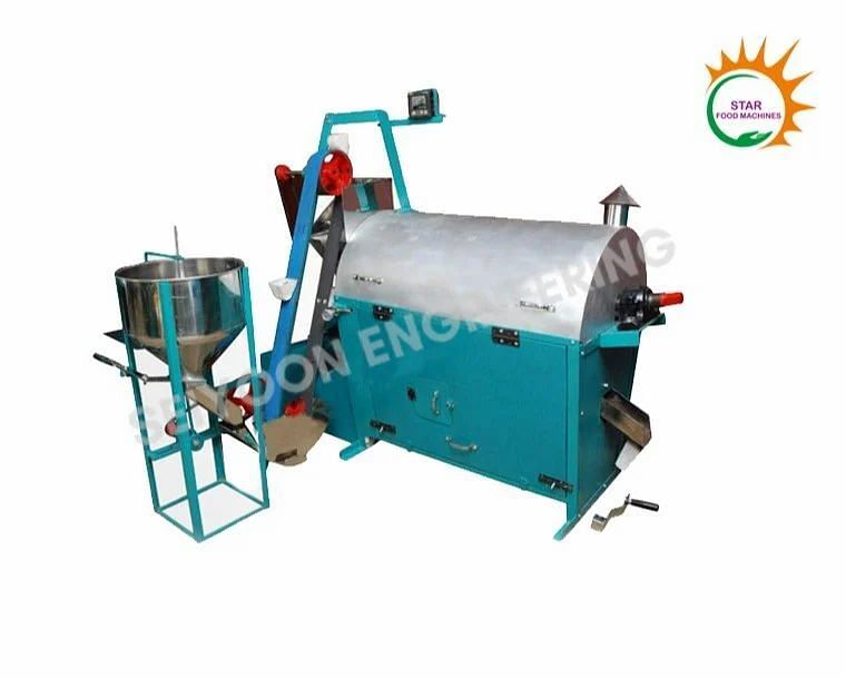 STAR Brand Automatic Mini Peanut Roaster, Model: GAS, Capacity: 40 Kgs-1000 Kgs PER HR