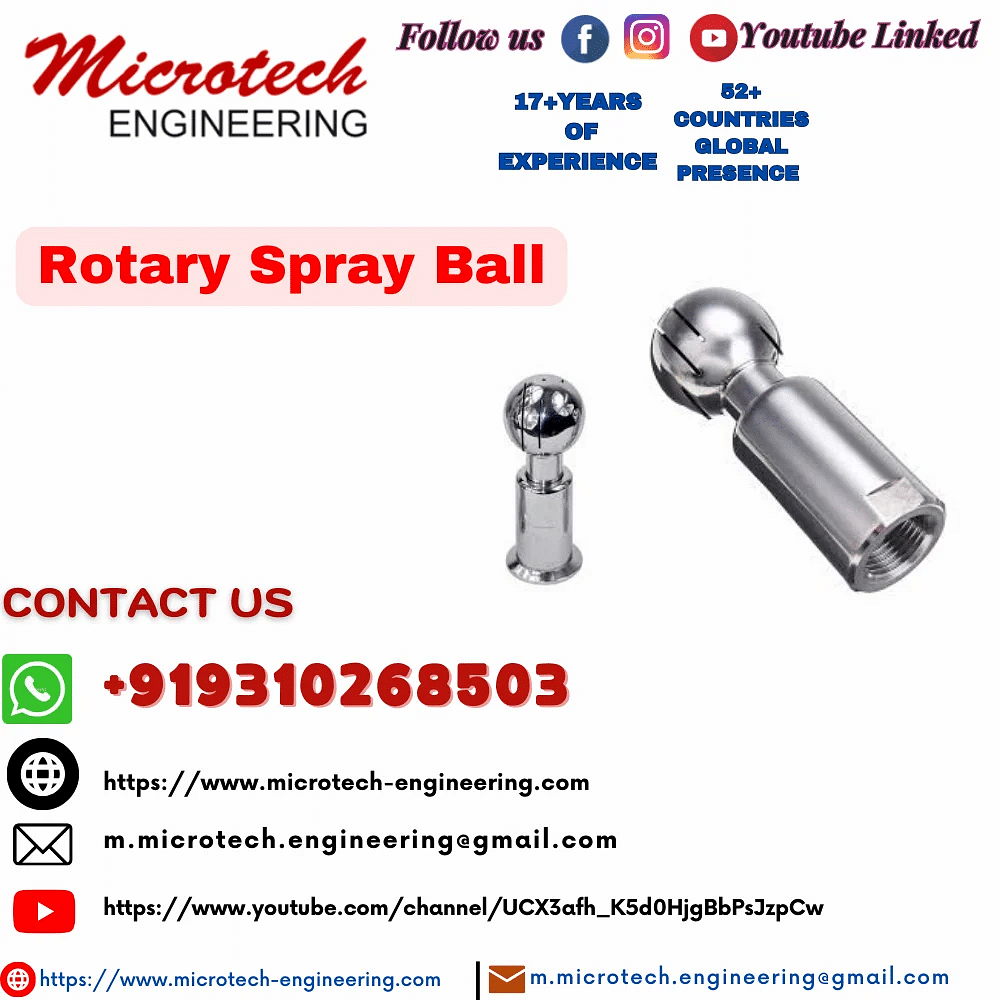 Std Rotary Spray Ball, Grade: Stainless Steel