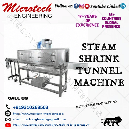 Steam Shrink Tunnel Machine For Industrial, Model Name/Number: Me-sst