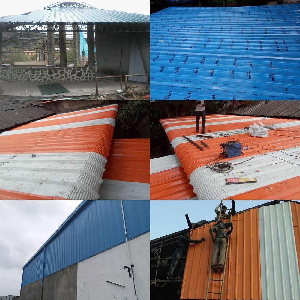 Steel / Stainless Steel Film Coated GI Roofing Sheet Fitting Services